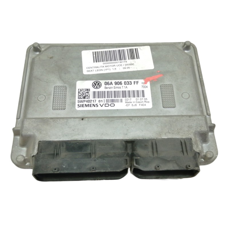 Recambio de centralita motor uce para seat leon (1p1) 1.6 referencia OEM IAM 06A906033FF 06A906033 5WP40217