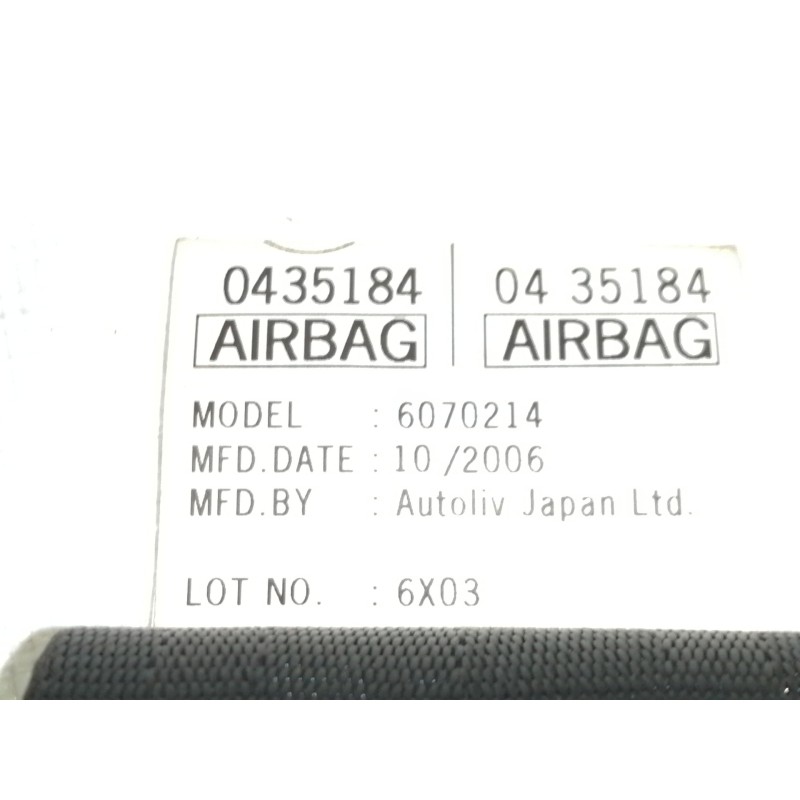 Recambio de cinturon seguridad delantero derecho para mazda 3 berlina (bk) 1.6 crdt active referencia OEM IAM 6070214  