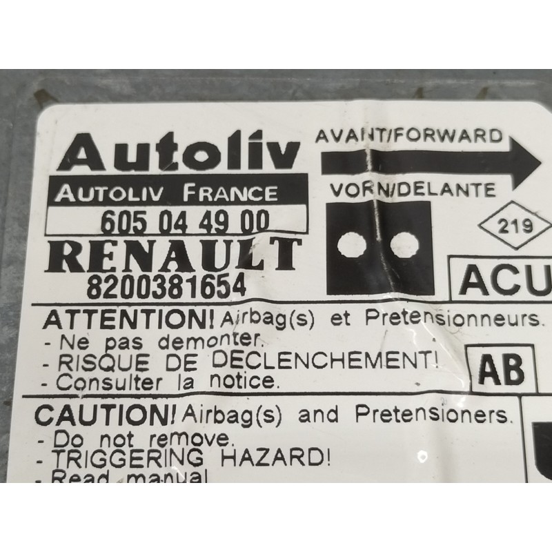 Recambio de centralita airbag para nissan kubistar (x76) pro (l1) referencia OEM IAM 605044900  