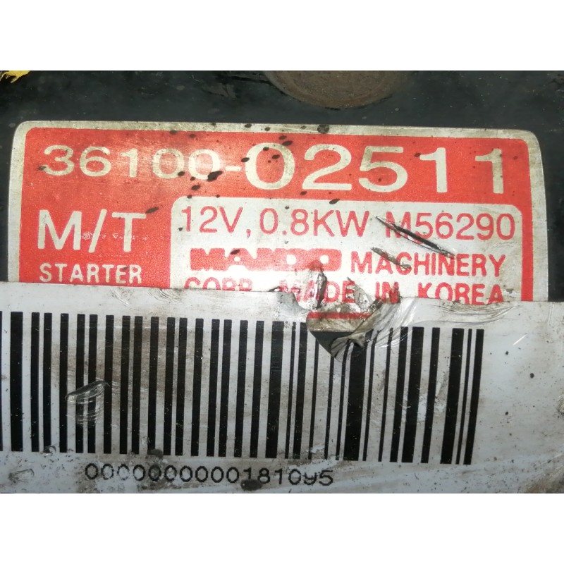Recambio de motor arranque para hyundai atos (mx) gls referencia OEM IAM 3610002555 M56290 
