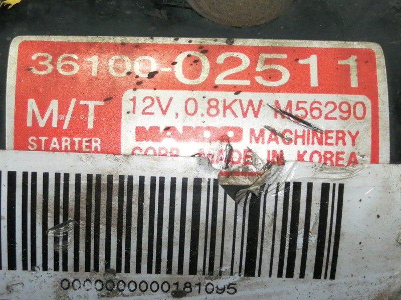 Recambio de motor arranque para hyundai atos (mx) gls referencia OEM IAM 3610002555 M56290 
