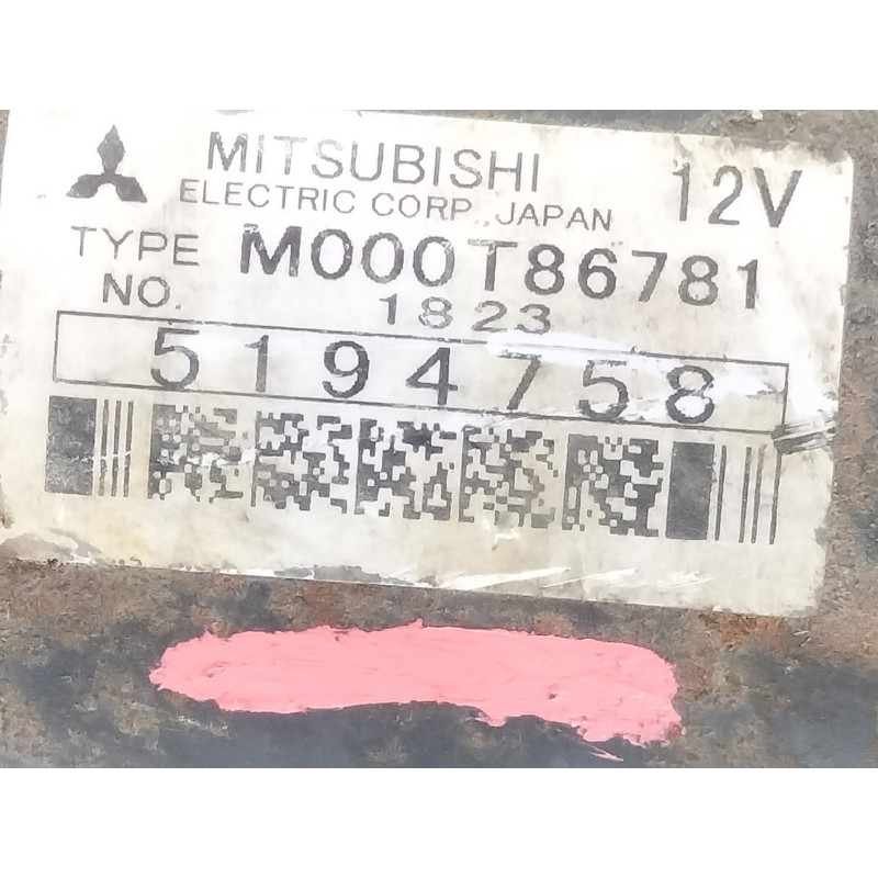 Recambio de motor arranque para saab 9-3 cabrio 2.0 turbo aero referencia OEM IAM M000T86781  