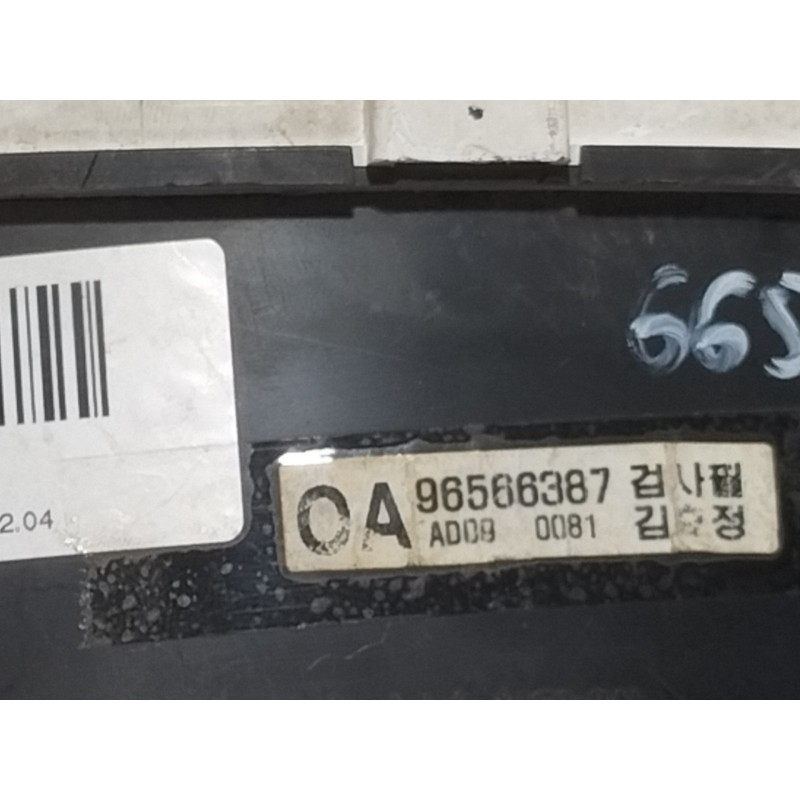 Recambio de cuadro instrumentos para daewoo matiz s referencia OEM IAM 96566387  