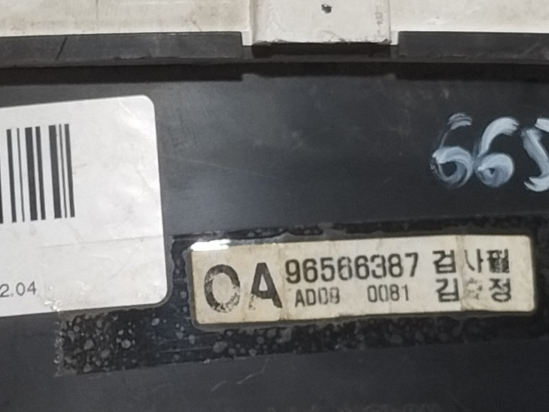 Recambio de cuadro instrumentos para daewoo matiz s referencia OEM IAM 96566387  