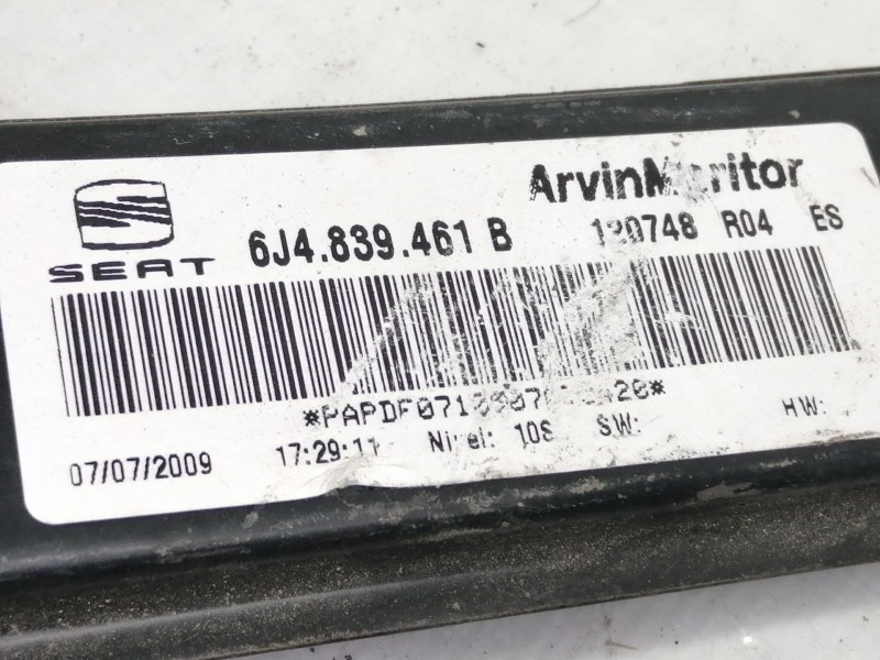 Recambio de elevalunas trasero izquierdo para seat ibiza sc (6j1) style tech referencia OEM IAM 6J4839461B  