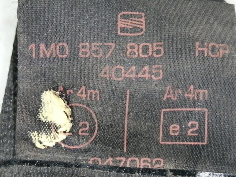 Recambio de cinturon seguridad trasero izquierdo para seat leon (1m1) signo referencia OEM IAM 1M0857805HCP 33000912 193857737A