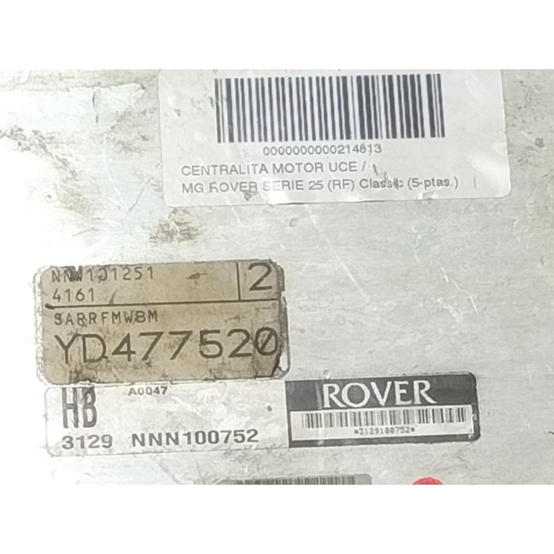 Recambio de centralita motor uce para mg serie 25 (rf) classic (5-ptas.) referencia OEM IAM NNN100752  