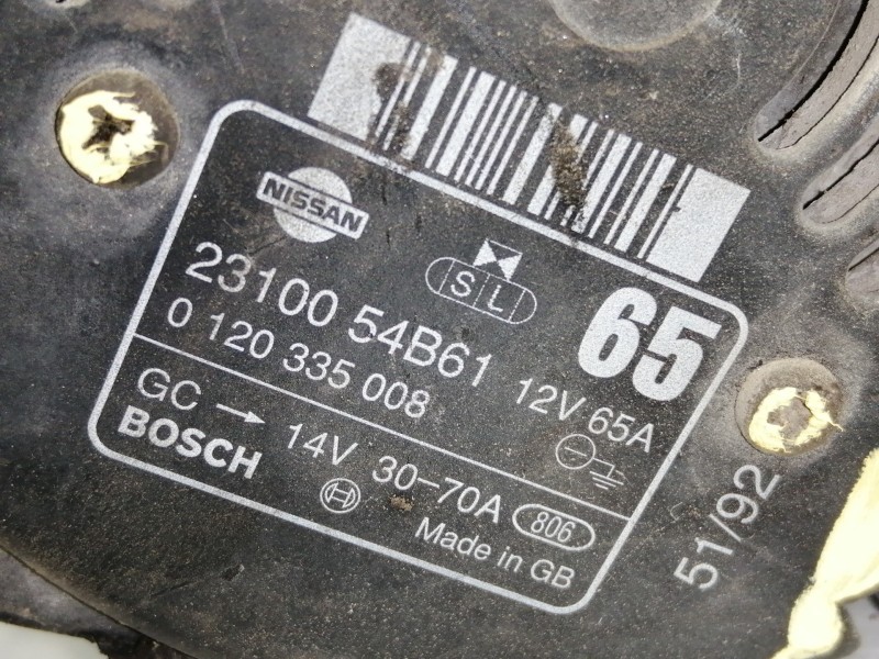 Recambio de alternador para nissan primera berlina (p11) 1.6 16v cat referencia OEM IAM 2310054B61 0120335008 