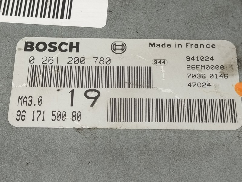 Recambio de centralita motor uce para citroën ax 1.0 armonia referencia OEM IAM 0261200780  