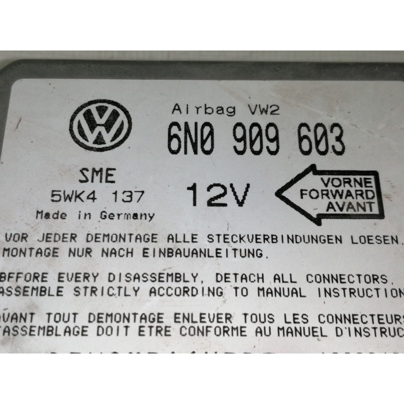 Recambio de centralita airbag para seat alhambra (7v8) sxe referencia OEM IAM 6N0909603 6N0909603 