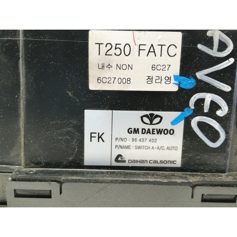 Recambio de mando calefaccion / aire acondicionado para chevrolet aveo ls referencia OEM IAM 96437402 6C27008 