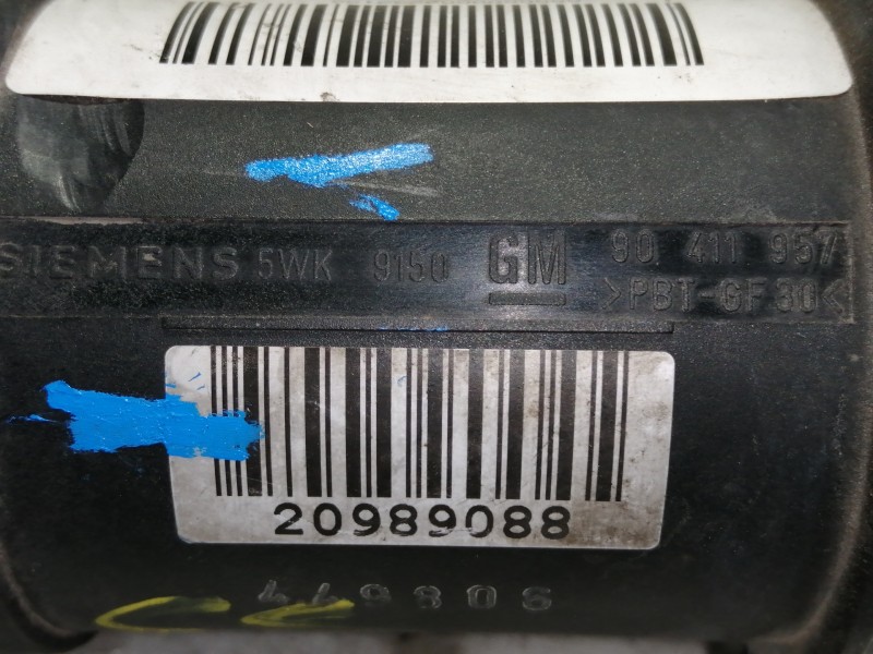 Recambio de caudalimetro para opel vectra b berlina comfort referencia OEM IAM 90411957 5WK9150 20989088 SIEMENS