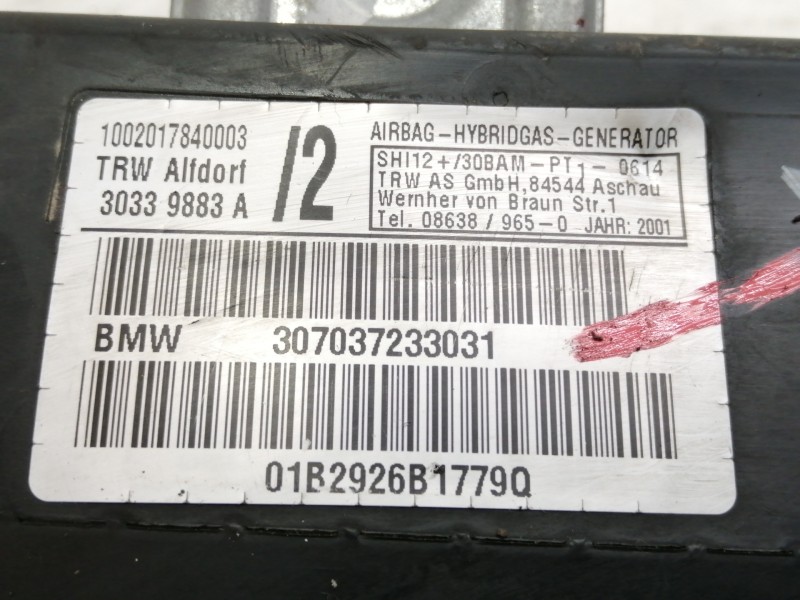Recambio de airbag lateral izquierdo para bmw x5 (e53) 3.0d referencia OEM IAM 30339883A  