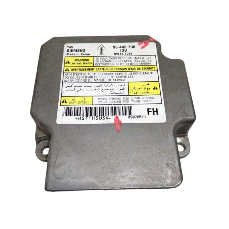 Recambio de centralita airbag para chevrolet aveo lt referencia OEM IAM 96442708 5WY67038 39070511