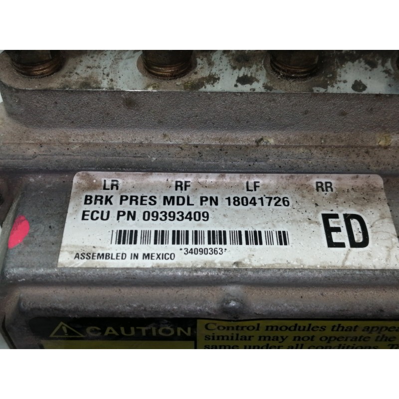 Recambio de abs para daewoo tacuma cdx referencia OEM IAM 09393409  