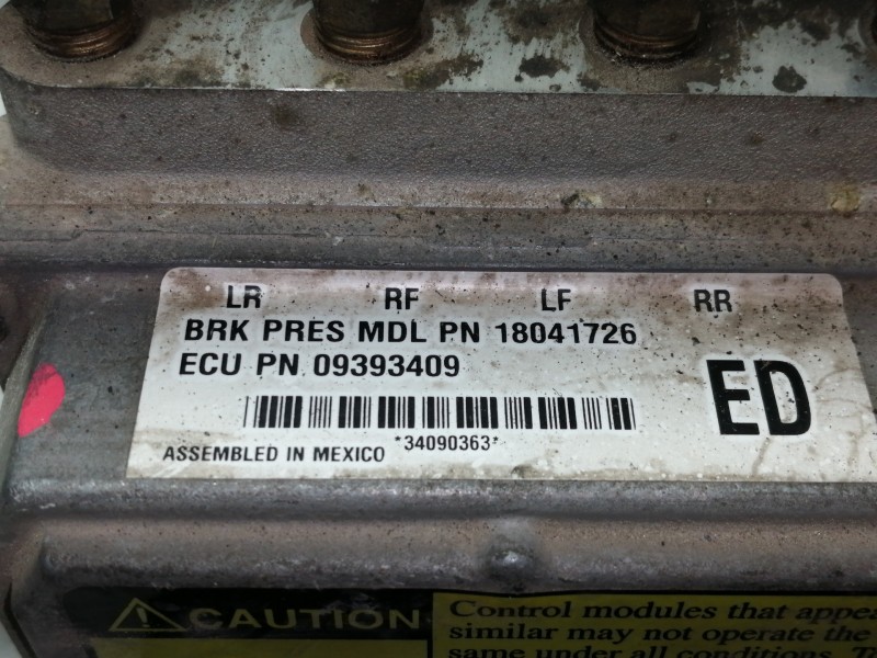 Recambio de abs para daewoo tacuma cdx referencia OEM IAM 09393409  