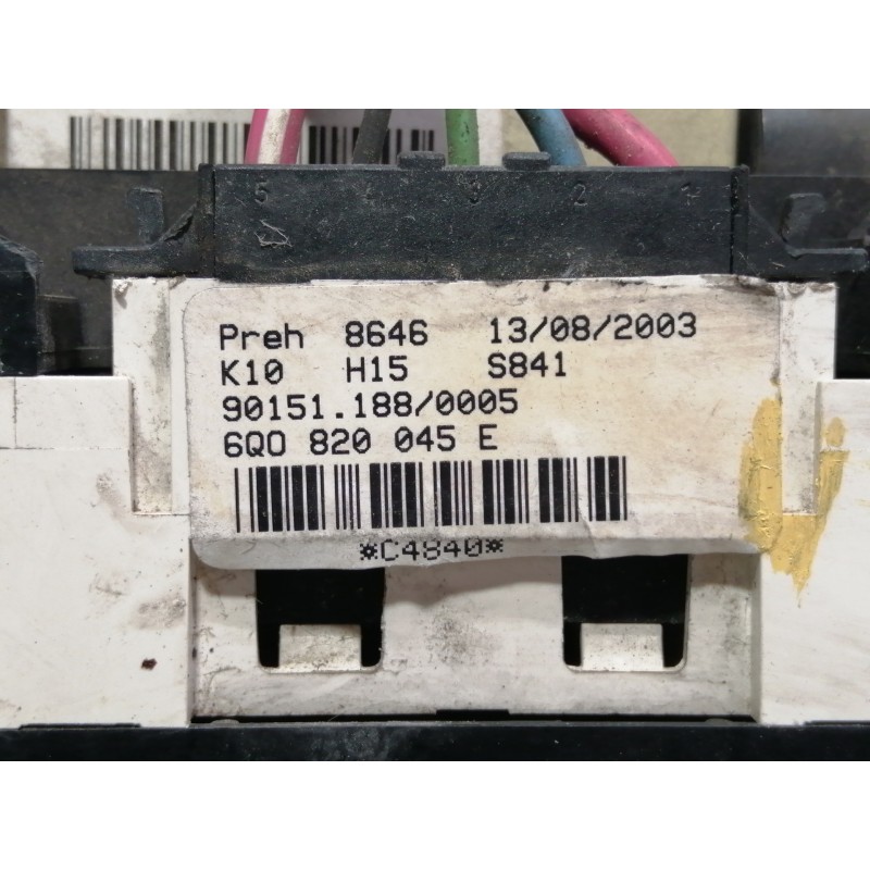 Recambio de mando calefaccion / aire acondicionado para volkswagen polo (9n1) trendline referencia OEM IAM 6Q0820045E 9015118800