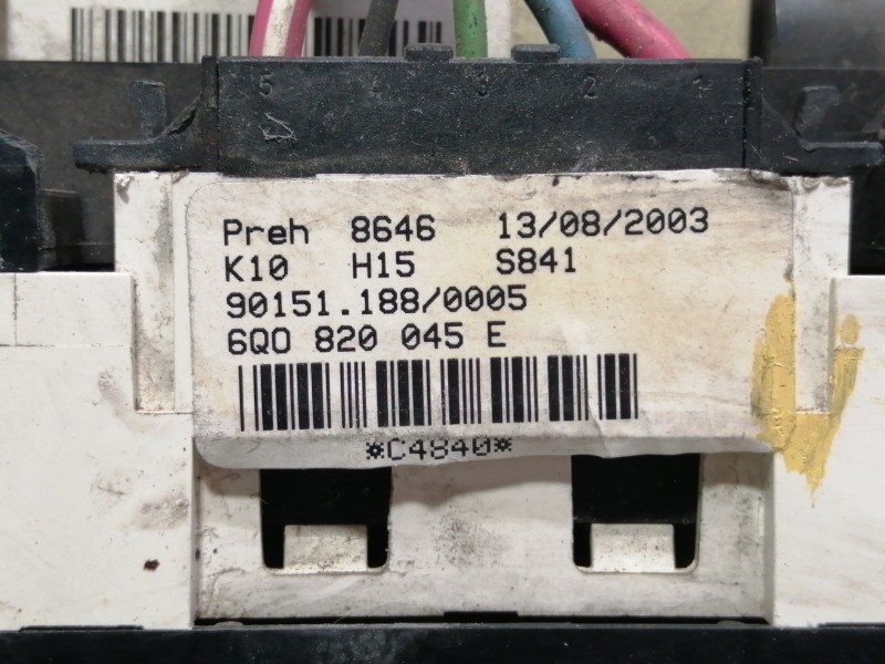 Recambio de mando calefaccion / aire acondicionado para volkswagen polo (9n1) trendline referencia OEM IAM 6Q0820045E 9015118800