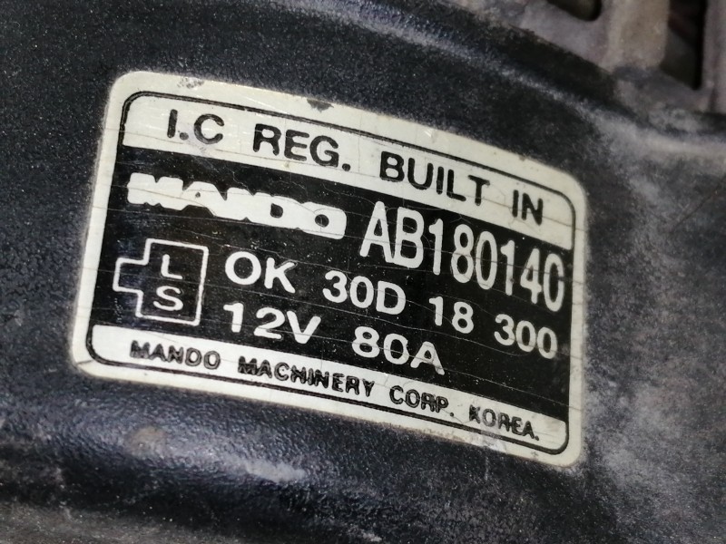 Recambio de alternador para kia shuma ii 1.6 rs 5 berlina referencia OEM IAM AB180140  