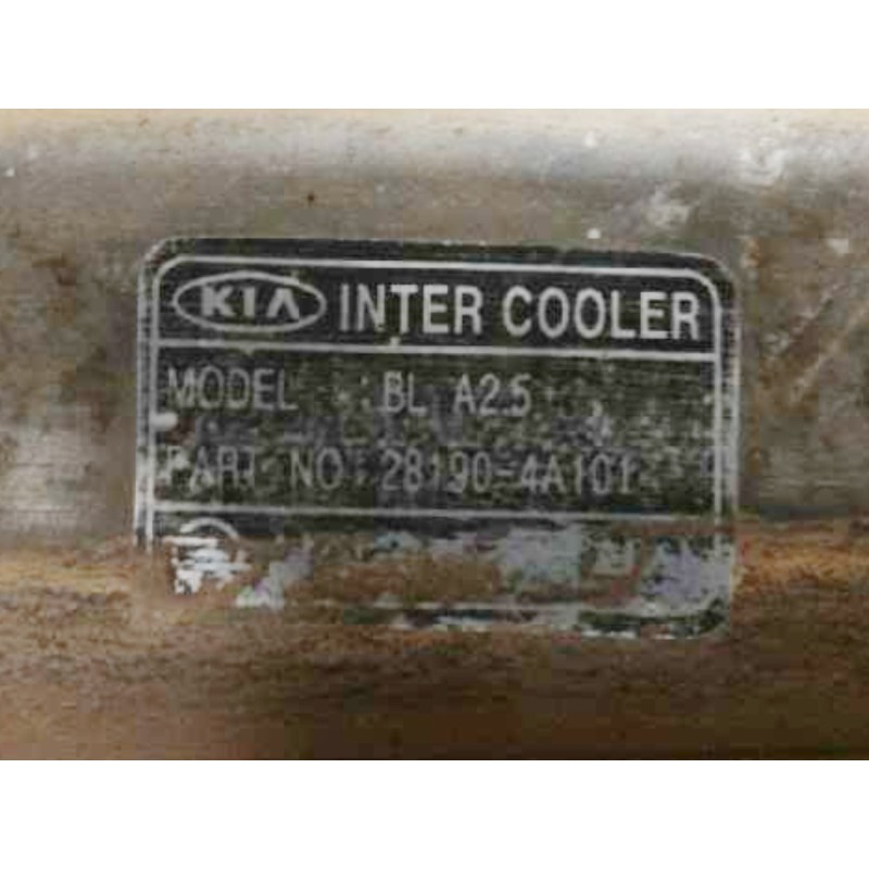Recambio de intercooler para kia sorento 2.5 crdi cat referencia OEM IAM 281904A101 BLA25 