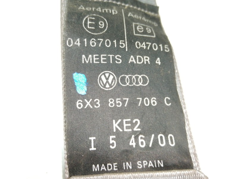 Recambio de cinturon seguridad delantero derecho para volkswagen lupo (6x1/6e1) conceptline referencia OEM IAM 6X3857706C 6X3857