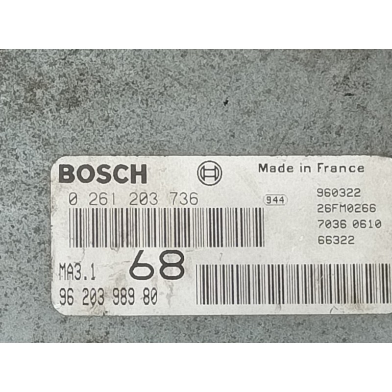 Recambio de centralita motor uce para citroën saxo 1.1 image referencia OEM IAM 0261203736  