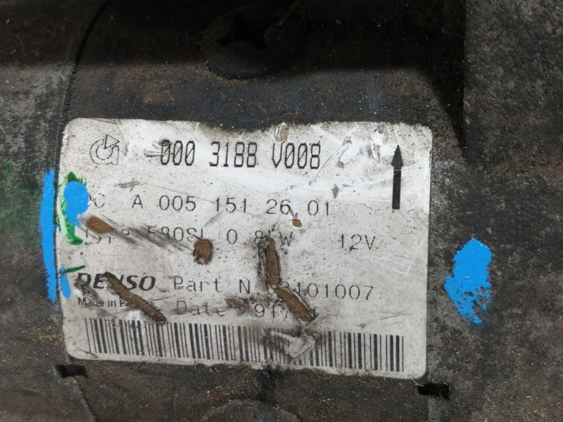 Recambio de motor arranque para smart coupe passion referencia OEM IAM A0051512601 0003188V008 