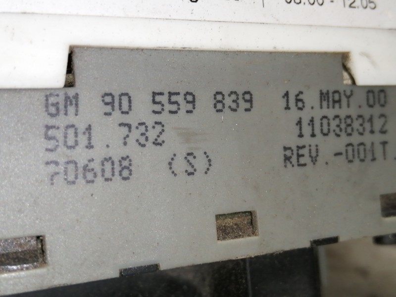 Recambio de mando calefaccion / aire acondicionado para opel zafira a elegance referencia OEM IAM 90559839 56341 