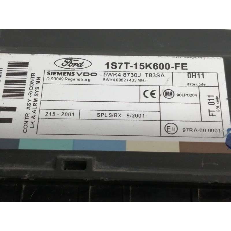 Recambio de centralita check control para ford focus berlina (cak) ghia referencia OEM IAM 1S7T15K600FE  