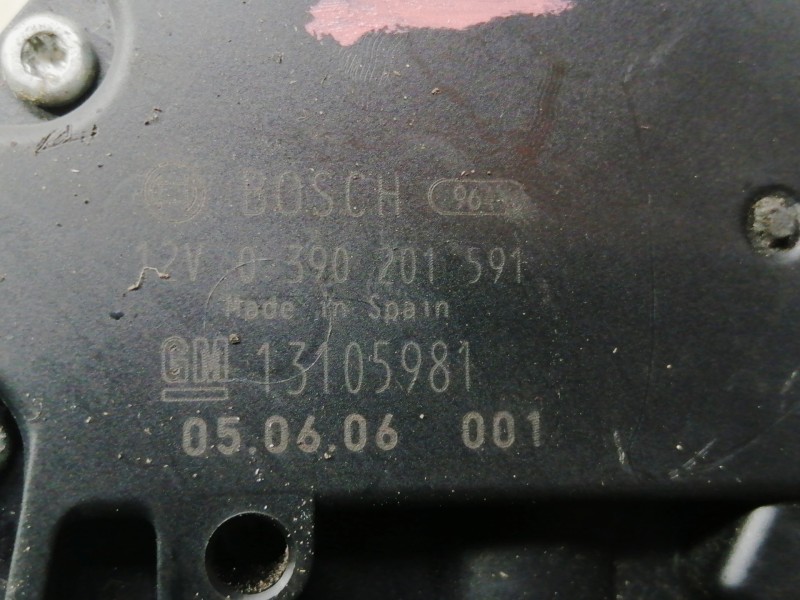 Recambio de motor limpia trasero para opel astra gtc sport referencia OEM IAM 0390201591 13105981 