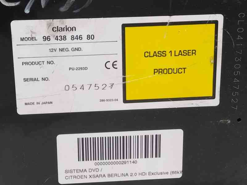 Recambio de sistema audio / radio cd para citroën xsara berlina 2.0 hdi exclusive (66kw) referencia OEM IAM 9643884680  