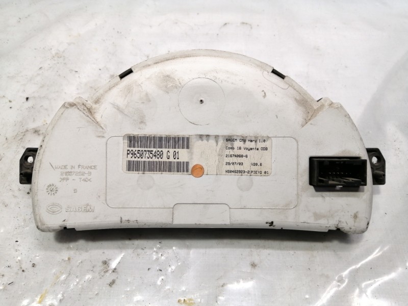 Recambio de cuadro instrumentos para citroën c3 1.1 vivace referencia OEM IAM P9650735480 216672523 6104LW