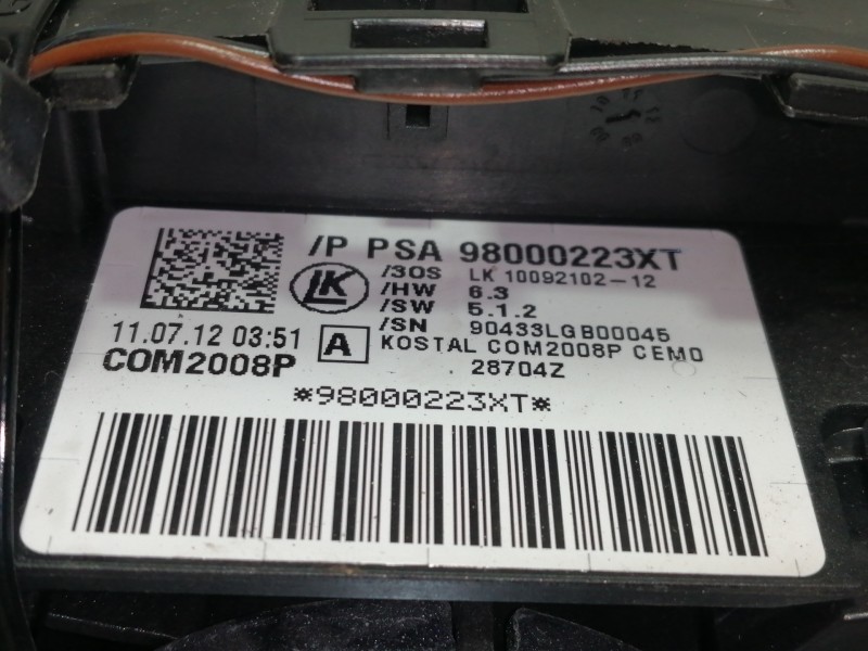 Recambio de mando multifuncion para citroën c4 lim. collection referencia OEM IAM 98000223XT 96667245ZD 