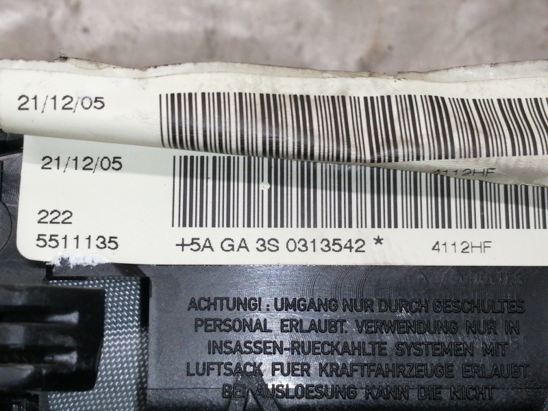 Recambio de airbag delantero izquierdo para citroën c4 berlina vtr plus referencia OEM IAM 6027986 GA3S0313542 