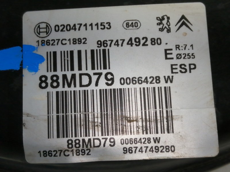 Recambio de servofreno para citroën c4 lim. collection referencia OEM IAM 9674749280 0204711153 18627C1892