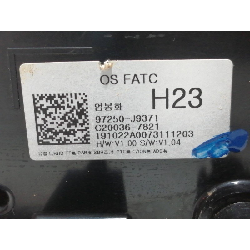 Recambio de mando calefaccion / aire acondicionado para hyundai kona sle 2wd referencia OEM IAM 97250J9371  