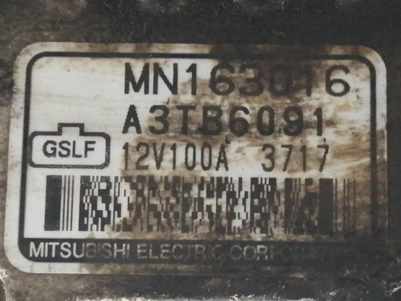Recambio de alternador para mitsubishi outlander (cu0w) 2.0 4wd referencia OEM IAM MN163016 A3TB6091 
