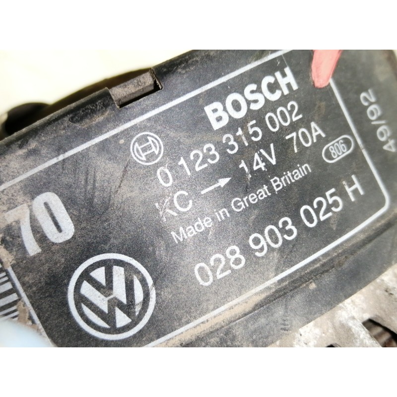Recambio de alternador para volkswagen golf iii berlina (1h1) 1.6 referencia OEM IAM 0123310020  