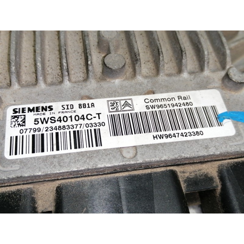 Recambio de centralita motor uce para peugeot 307 (s1) xr clim referencia OEM IAM 5WS40104CT SW9651942480 HW9647423380
