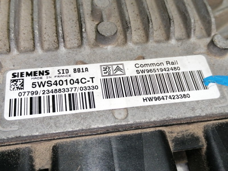 Recambio de centralita motor uce para peugeot 307 (s1) xr clim referencia OEM IAM 5WS40104CT SW9651942480 HW9647423380