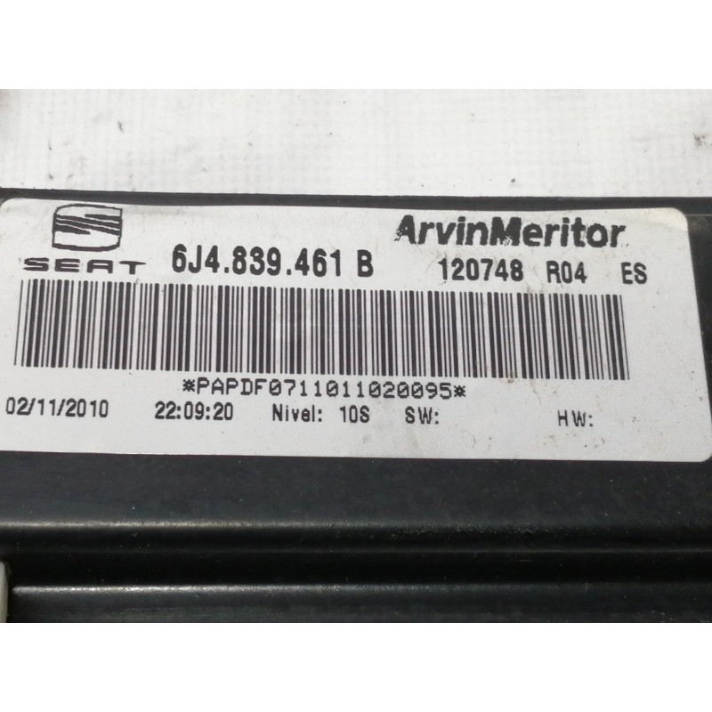 Recambio de elevalunas trasero izquierdo para seat ibiza (6j5) emoción referencia OEM IAM 6J4839461B  