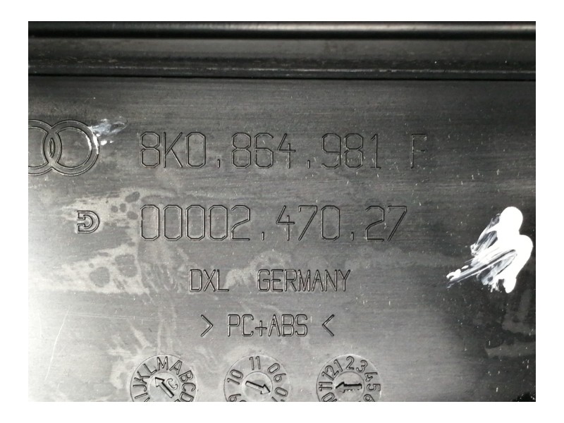 Recambio de apoyabrazos central para audi a5 coupe (8t) 1.8 16v tfsi referencia OEM IAM 8K0862533  