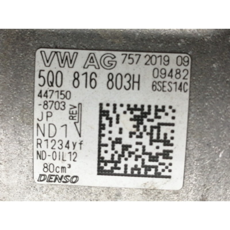 Recambio de compresor aire acondicionado para volkswagen golf vii lim. (bq1) advance referencia OEM IAM 5Q0816803H 757201909 447