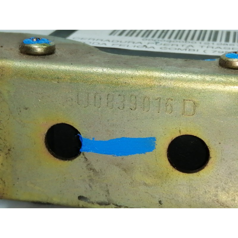 Recambio de cerradura puerta trasera derecha para skoda felicia combi ( 795) glx referencia OEM IAM 6U0837014 6U0839016D 6U08390