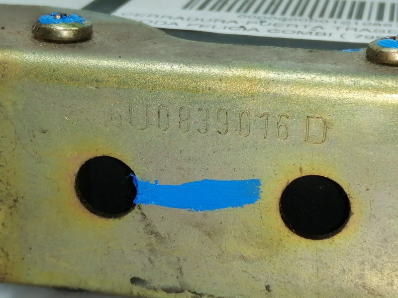 Recambio de cerradura puerta trasera derecha para skoda felicia combi ( 795) glx referencia OEM IAM 6U0837014 6U0839016D 6U08390