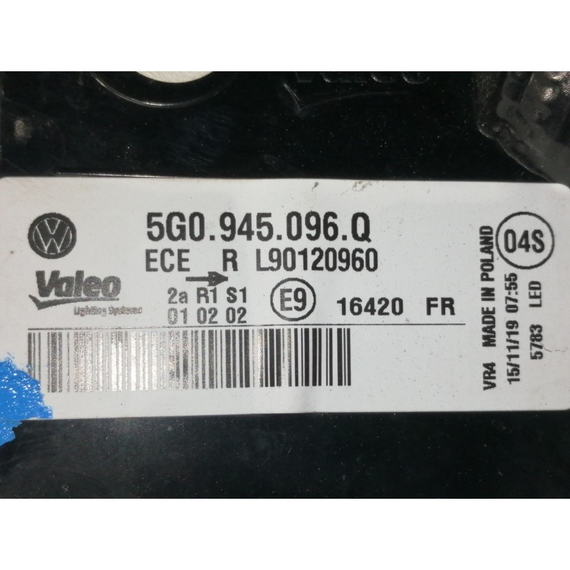Recambio de piloto trasero derecho para volkswagen golf vii lim. (bq1) advance referencia OEM IAM 5G0945096Q L90120960 