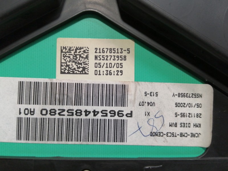 Recambio de cuadro instrumentos para peugeot 307 berlina (s2) xs referencia OEM IAM P9654485280  