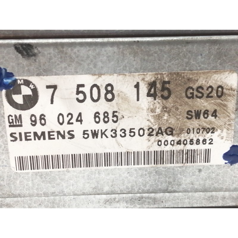 Recambio de centralita cambio automatico para bmw serie 5 berlina (e39) 3.0 24v turbodiesel cat referencia OEM IAM 5WK33502AG  