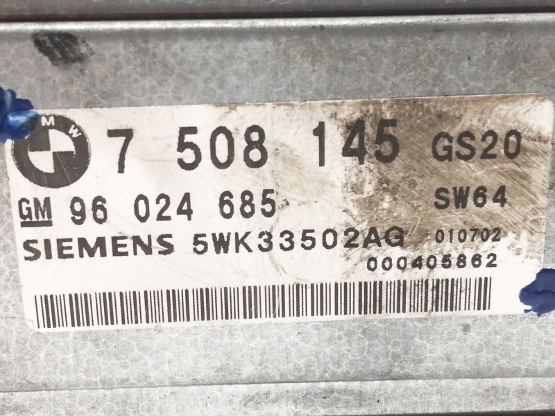 Recambio de centralita cambio automatico para bmw serie 5 berlina (e39) 3.0 24v turbodiesel cat referencia OEM IAM 5WK33502AG  