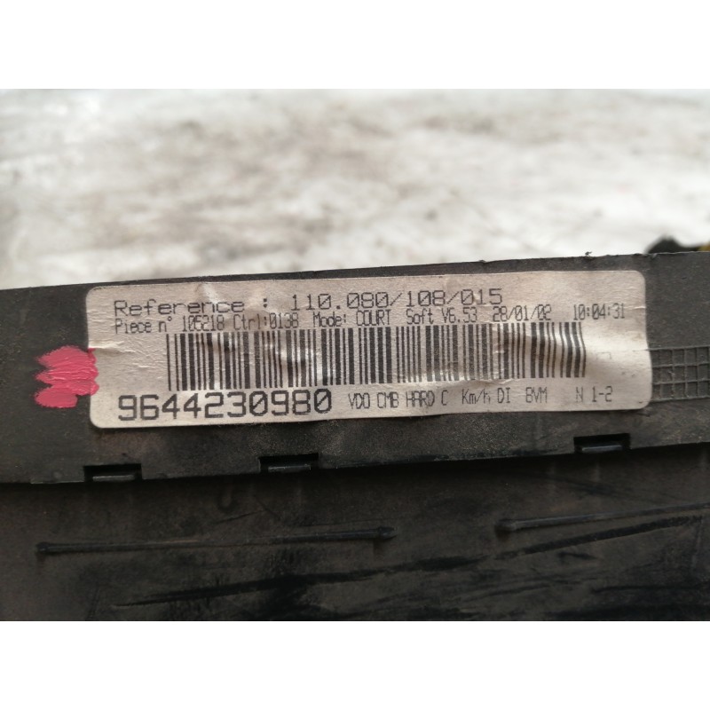 Recambio de cuadro instrumentos para peugeot 406 berlina (s1/s2) srdt referencia OEM IAM 9644230980  